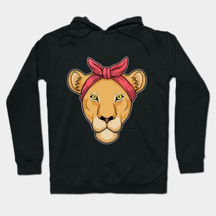 Lioness with Ribbon red Hoodie